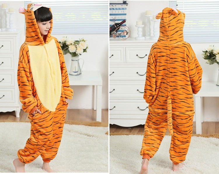 Tiger Pajamas striped pajama suit on neutral background — Dream Shop
