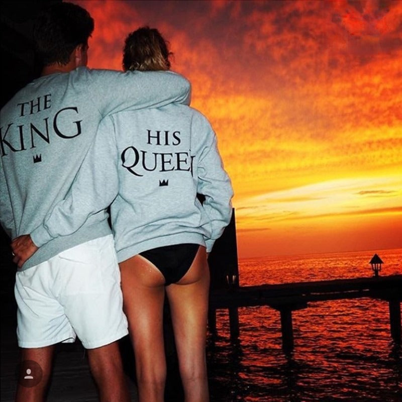 Felpa His Queen vista frontale — Dream Shop