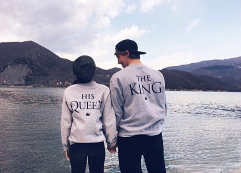 Felpe The King - His Queen vista frontale | Dream Shop