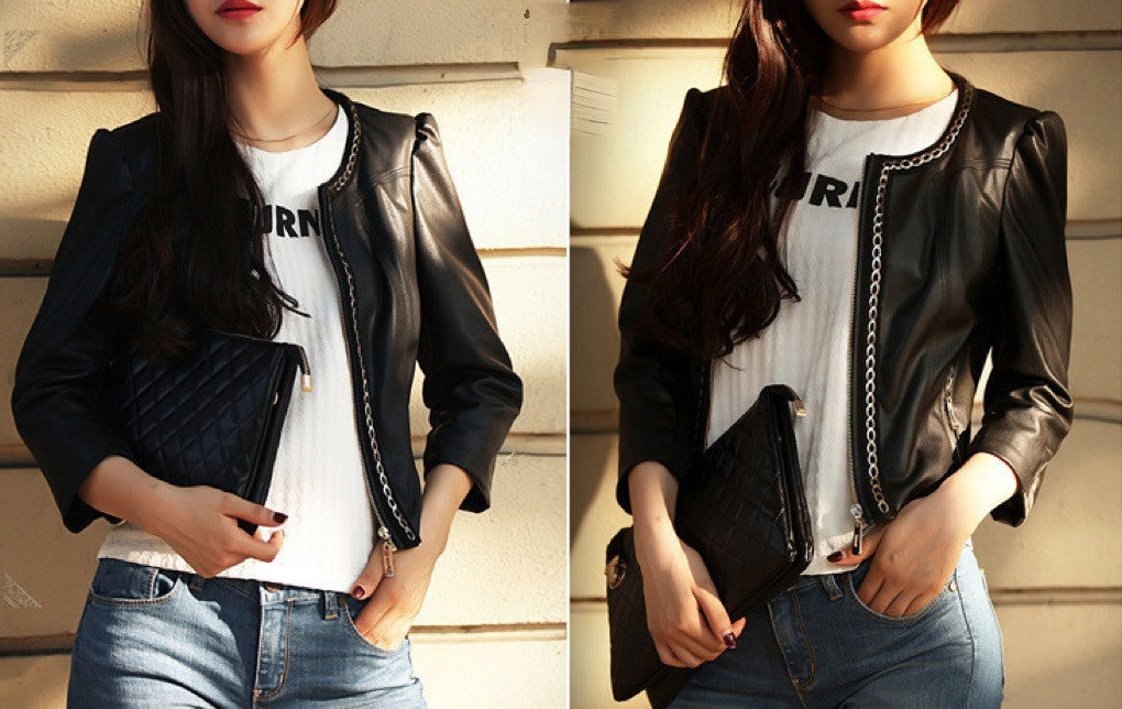 Tiffany faux leather jacket