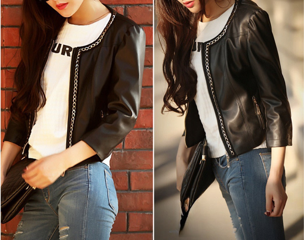 Tiffany faux leather jacket