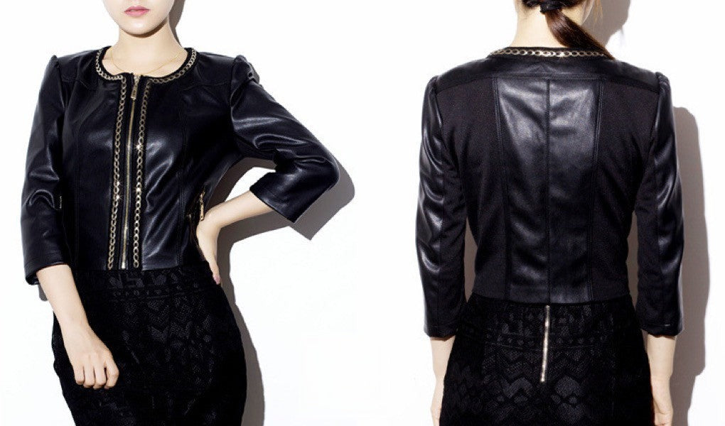 Tiffany faux leather jacket