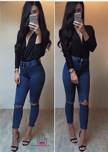 Jeans Skinny straps whipe