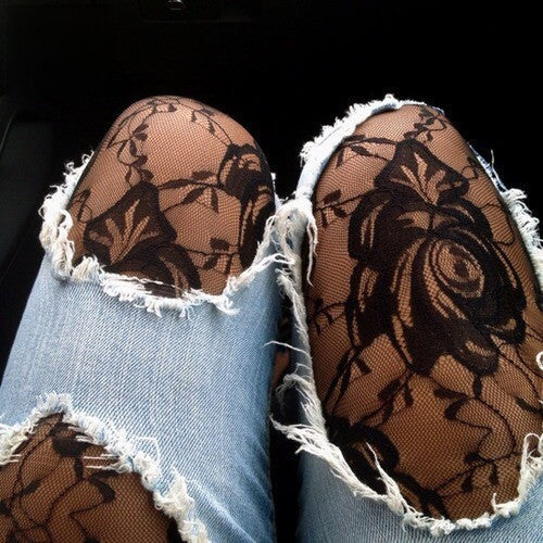 Leggings Roses Laces pizzo con motivo a rose