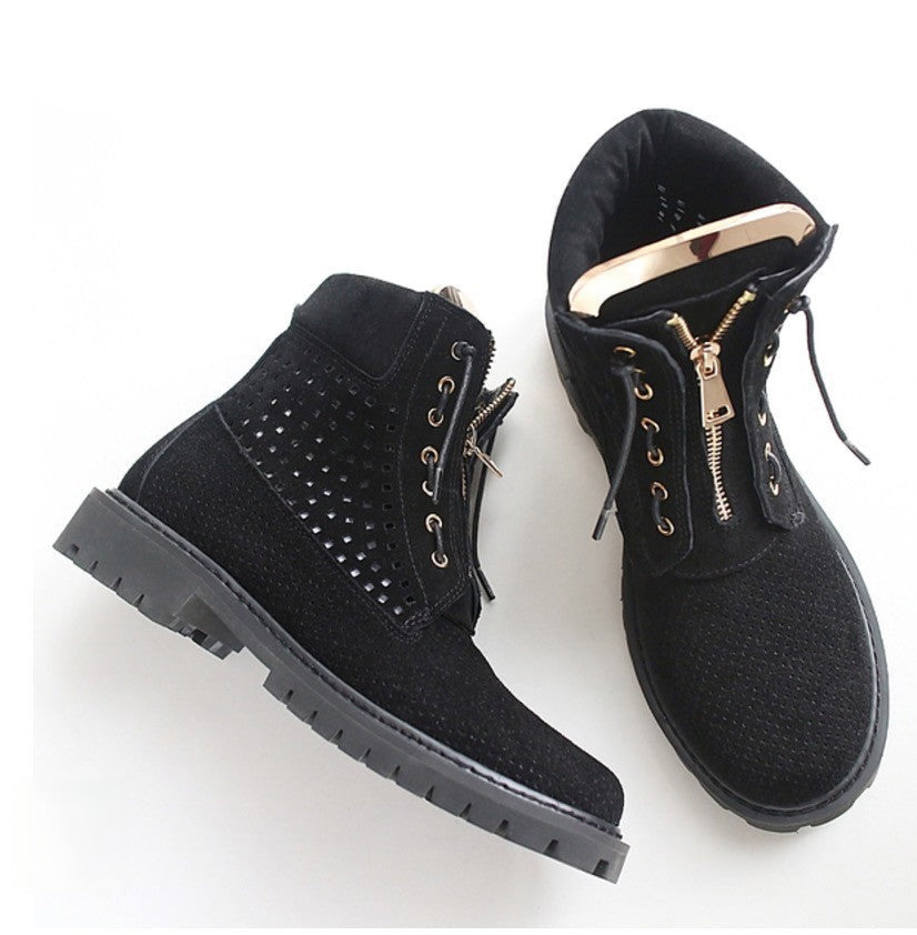 Scarponcino traforato Mehy dettagli metallo dorato — Dream Shop