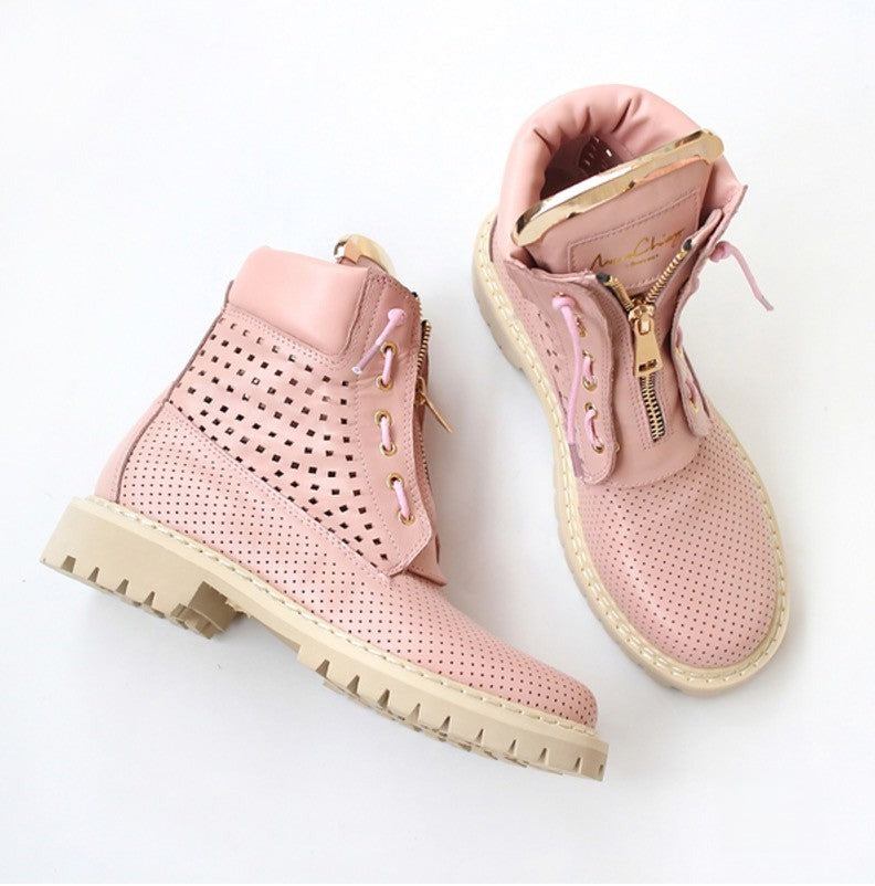 Scarponcino traforato Mehy zip laterale dettaglio — Dream Shop