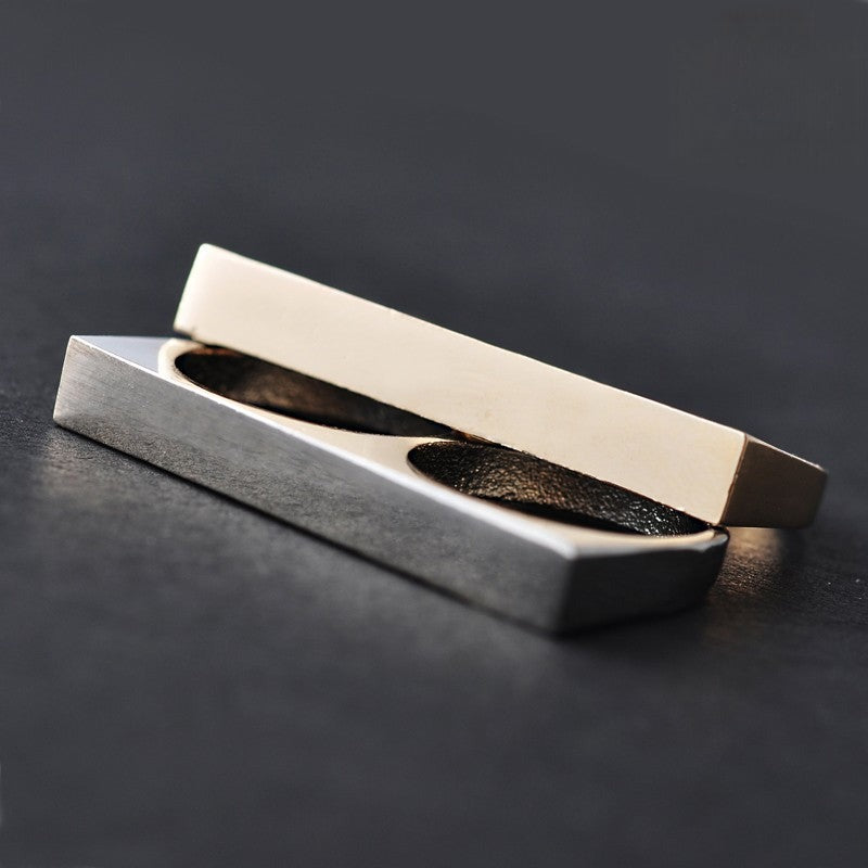 Anello Linear Doppio - anello da due dita in metallo | Dream Shop