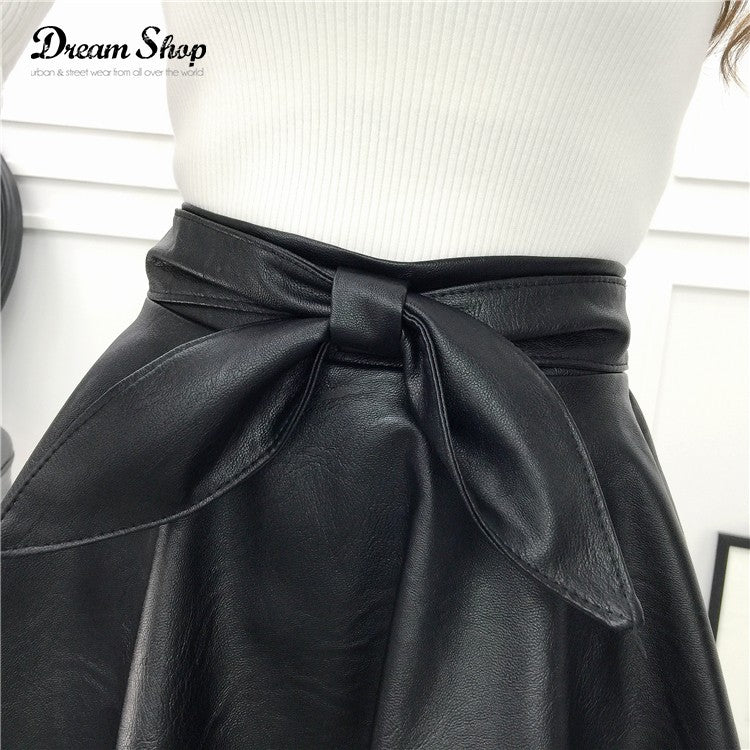 Gonna ecopelle sweet bow