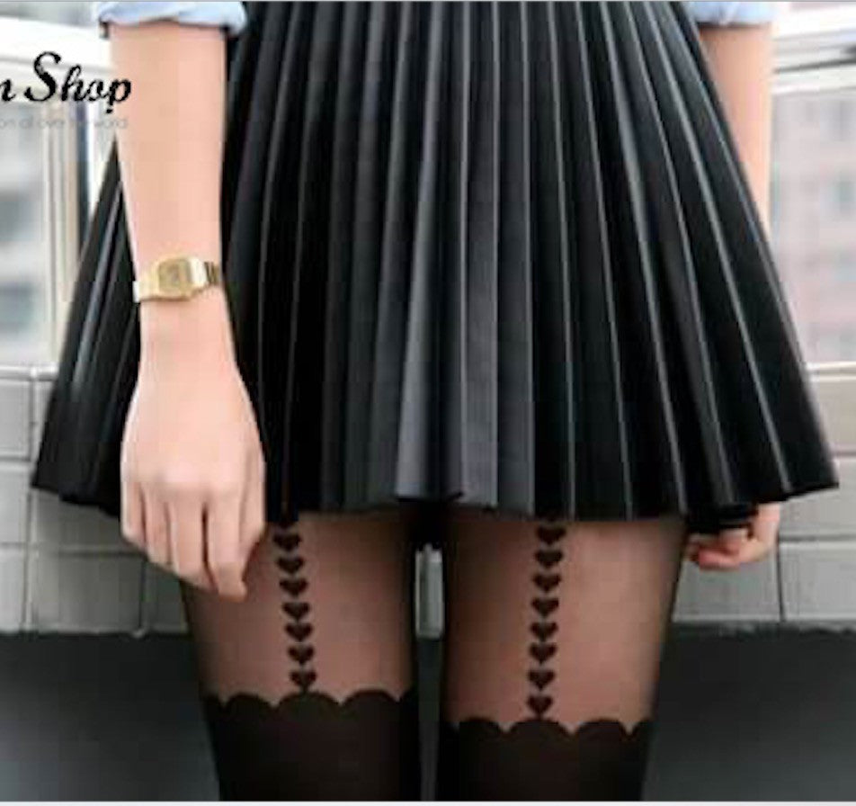 Gonna ecopelle a pieghe Firgy