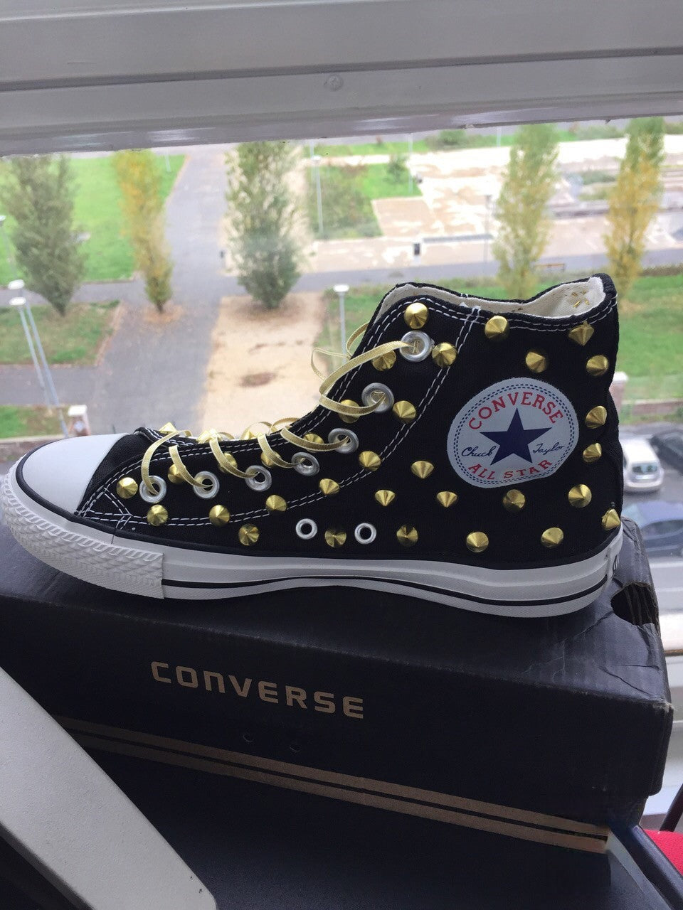 Converse All Star personalizzate Borchie sneaker rock donna — Dream Shop