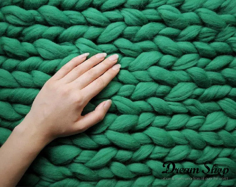 Coperta lana maxi knitt