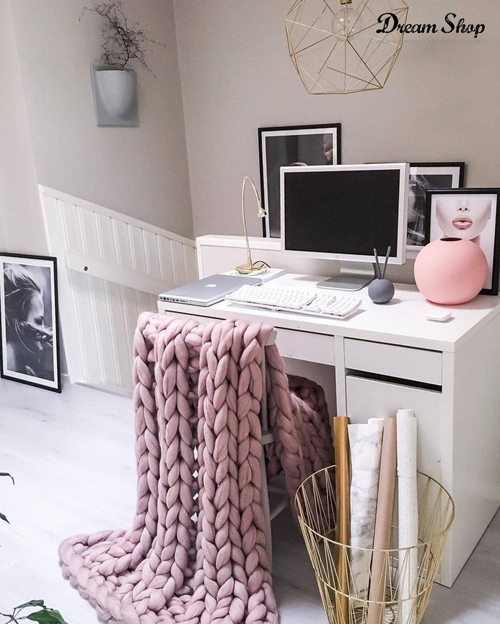 Coperta lana maxi knitt