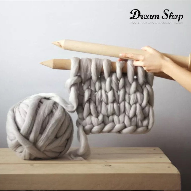 Coperta lana maxi knitt