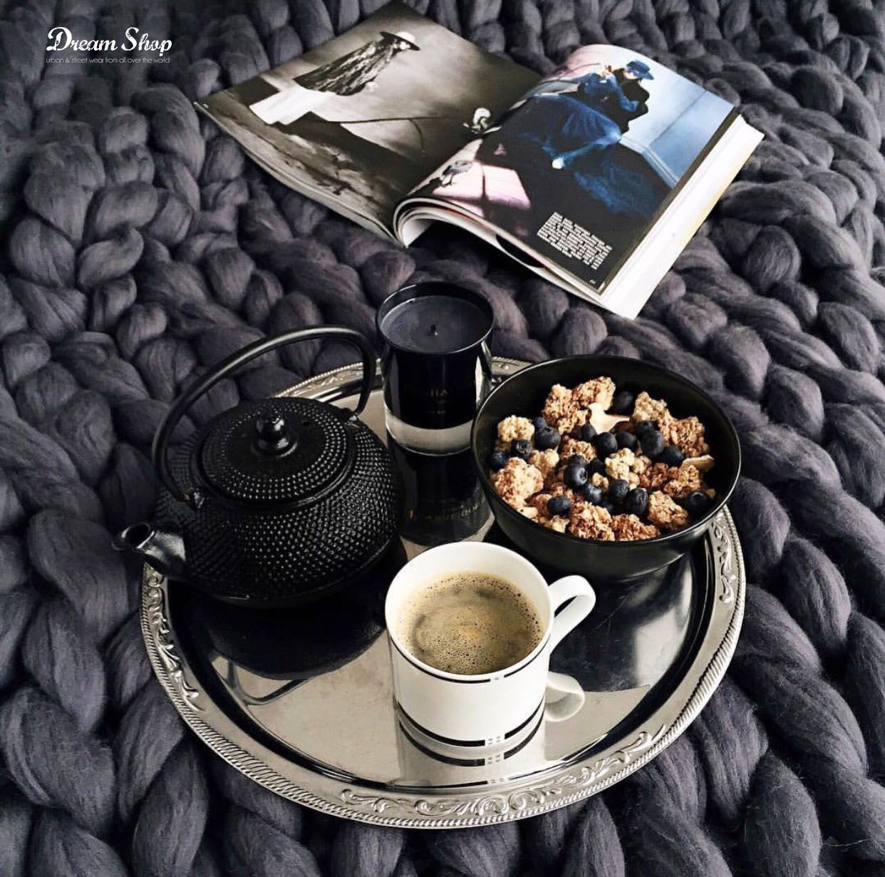 Coperta lana maxi knitt