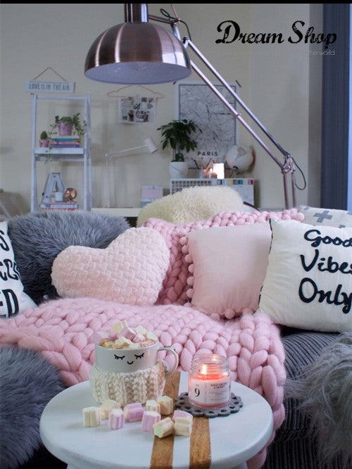 Coperta lana maxi knitt