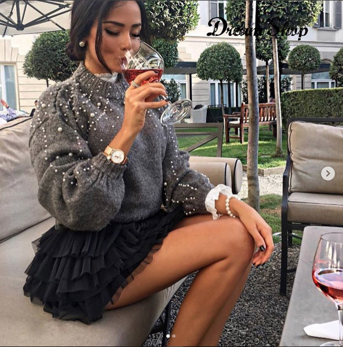 Maglione perle Byanca