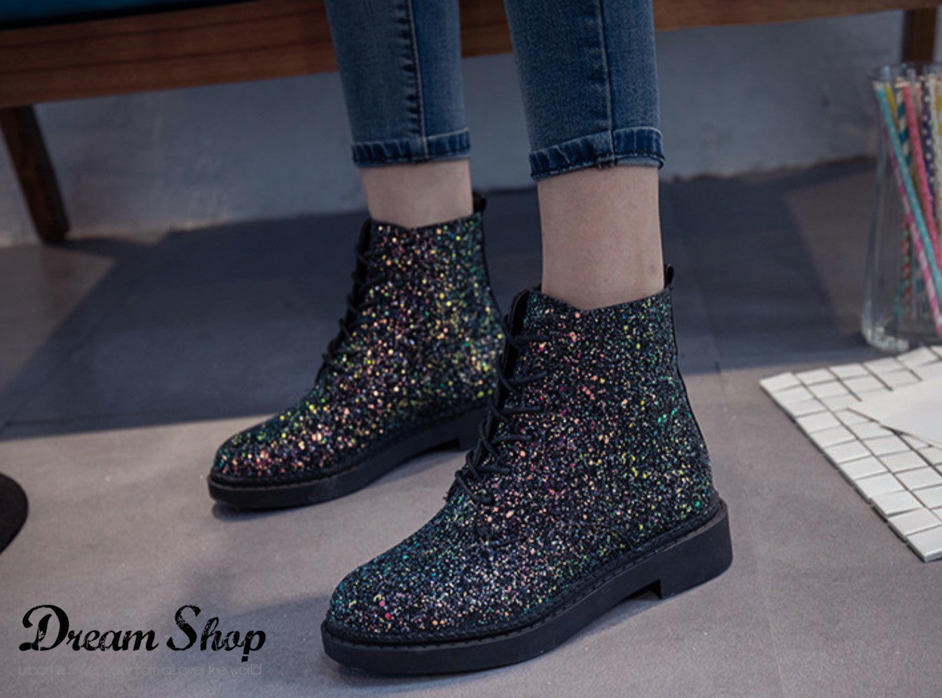 Scarponcino glitter Vadis