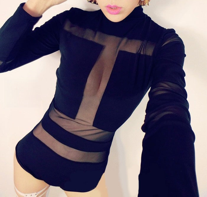 Body T vista posteriore con sgambatura alta — Dream Shop