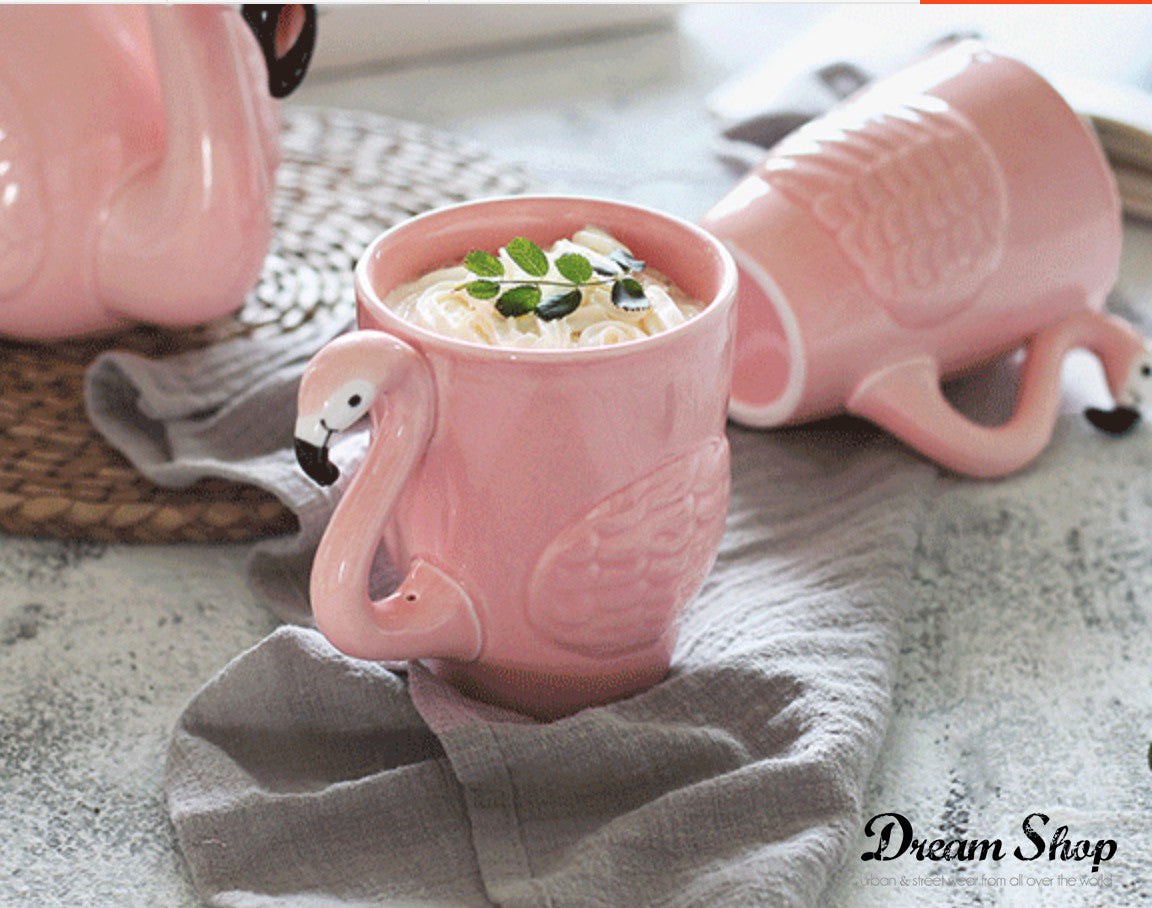 Set teiera e tazza pink flamingo