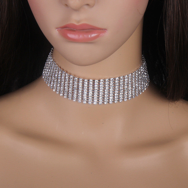 Collier strass extra