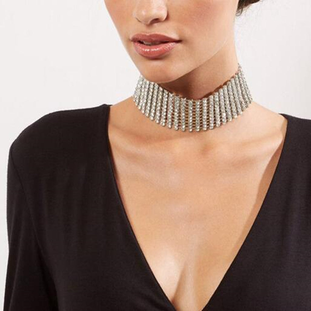 Collier strass extra