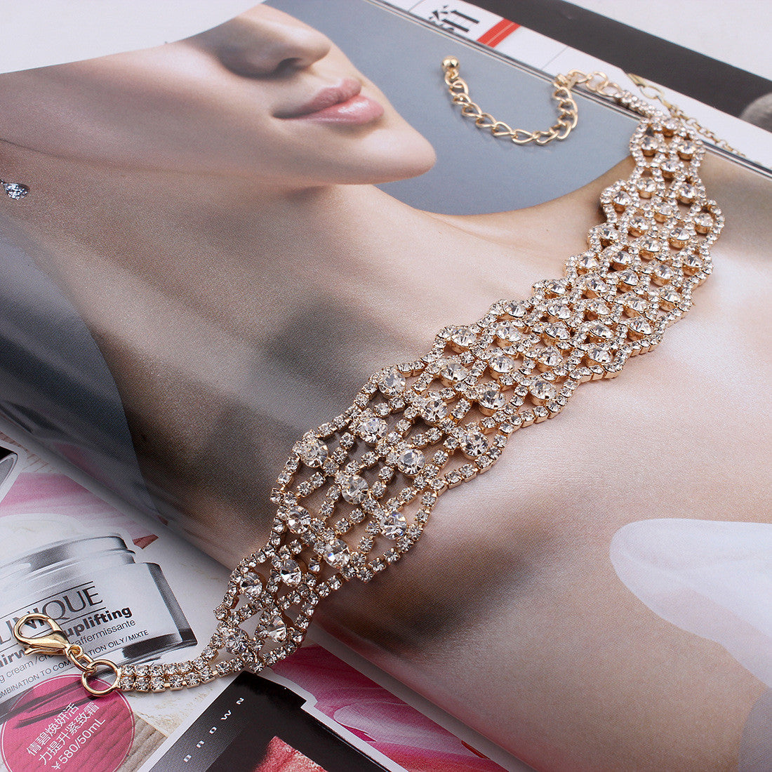 Collier strass Megaly