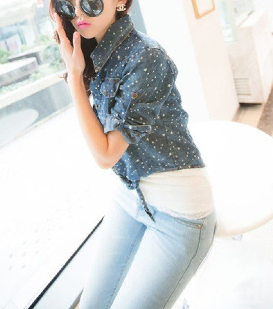 Camicia stars dettaglio stampa stelline — Dream Shop