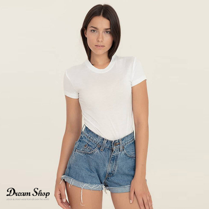 Shorts denim zipper