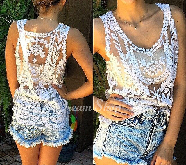 Stella lace top canotta