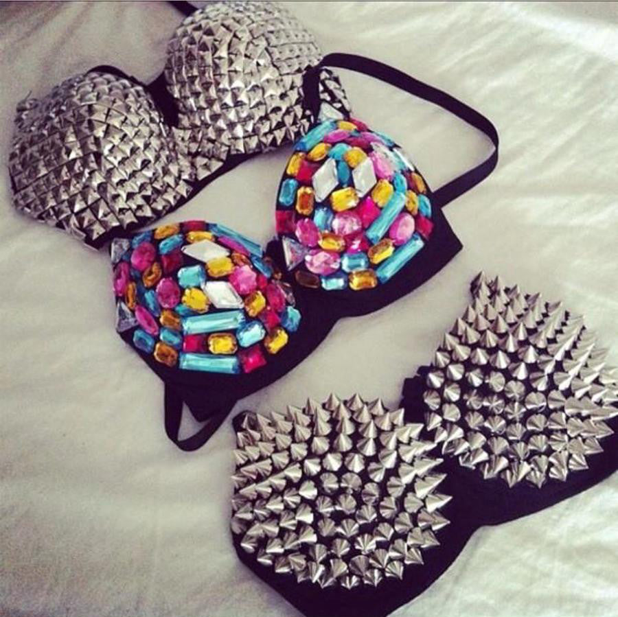 Reggiseno pietre colorate