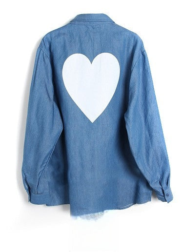 Camicia Heart vista laterale — Dream Shop