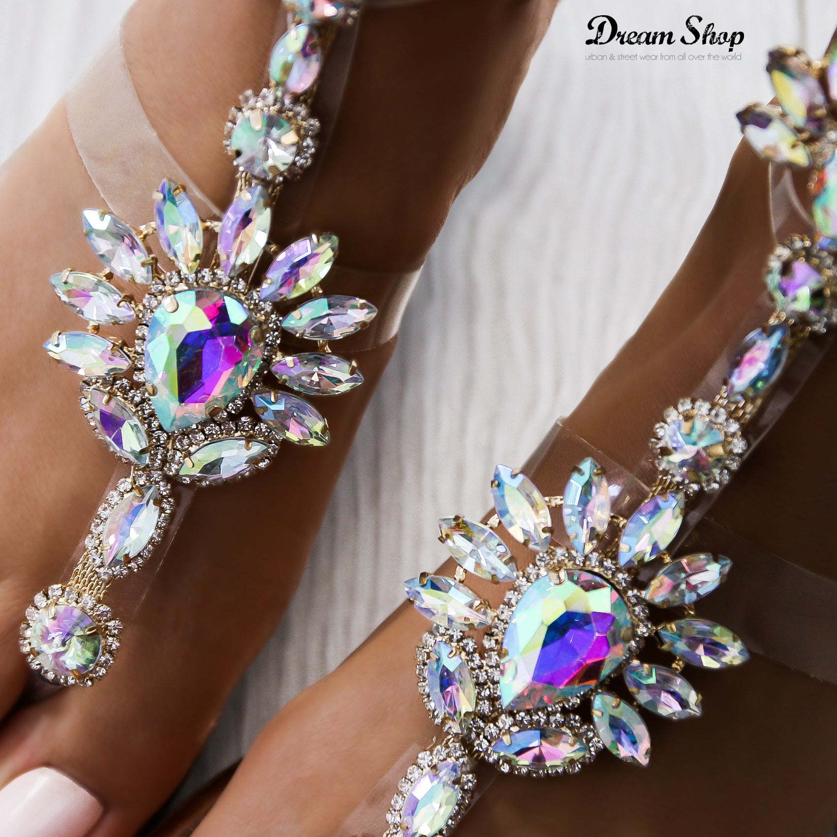 Sandalo gioiello trasparent Mistrass