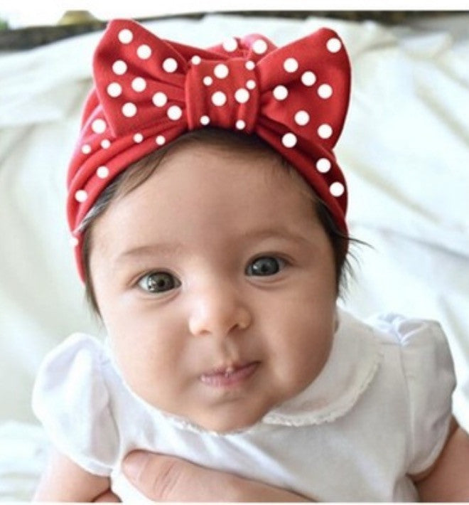 Turbante baby pois bow