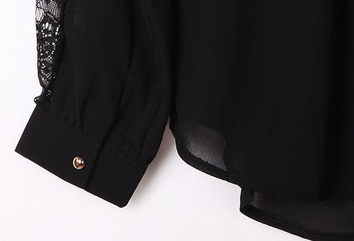 Camicia pizzo Justinne profilo maniche — Dream Shop