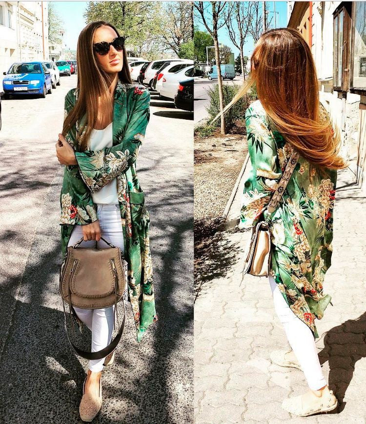 Kimono flowergreen