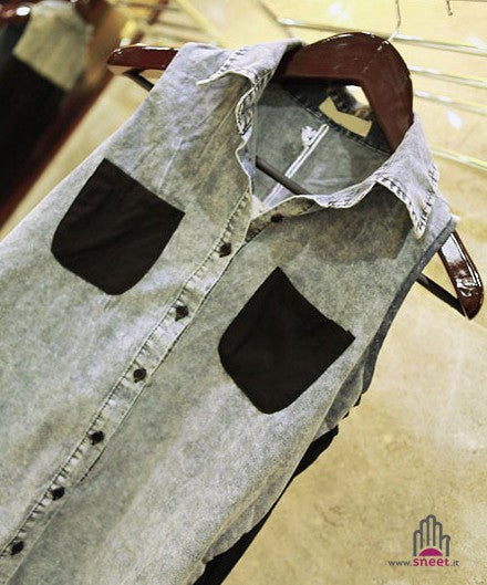 Top vaquero sin mangas Serena