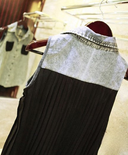 Smanicato in jeans Serena taschino dettaglio — Dream Shop