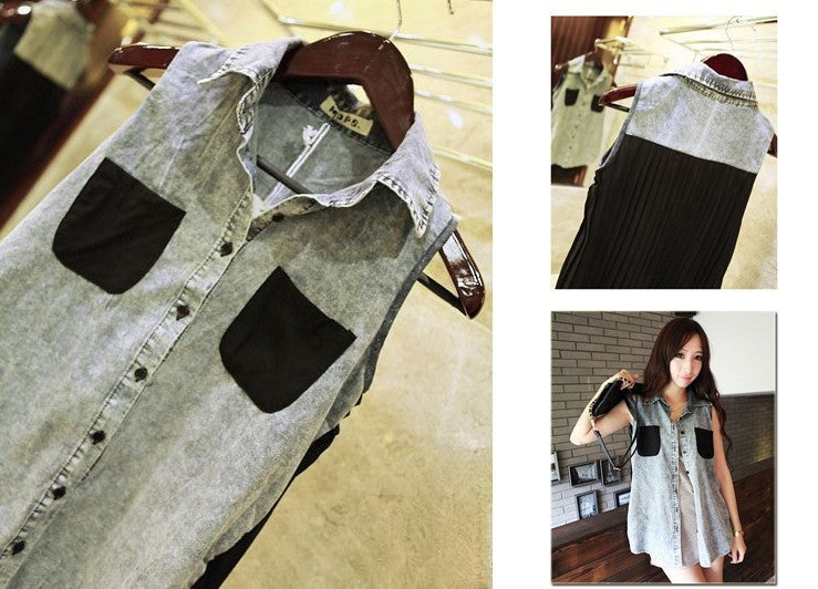 Smanicato in jeans Serena indossato su modella — Dream Shop