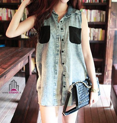 Smanicato in jeans Serena