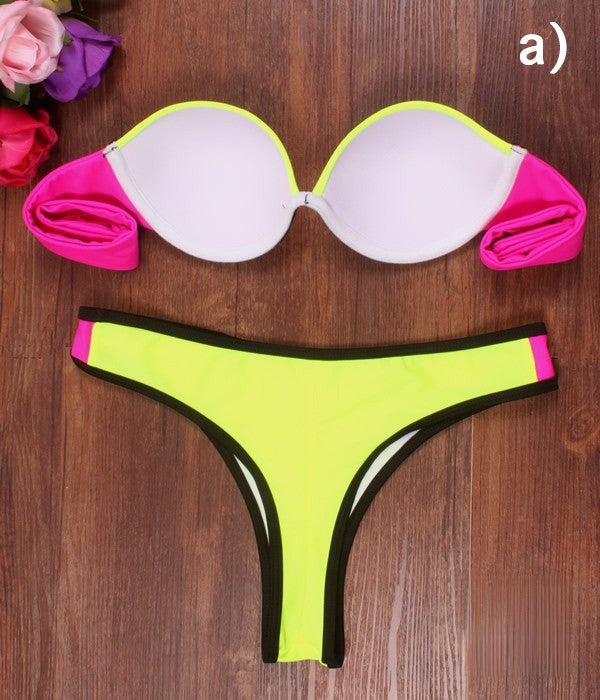 Bikini Fluo Yuri modello A lycra elasticizzata spiaggia — Dream Shop