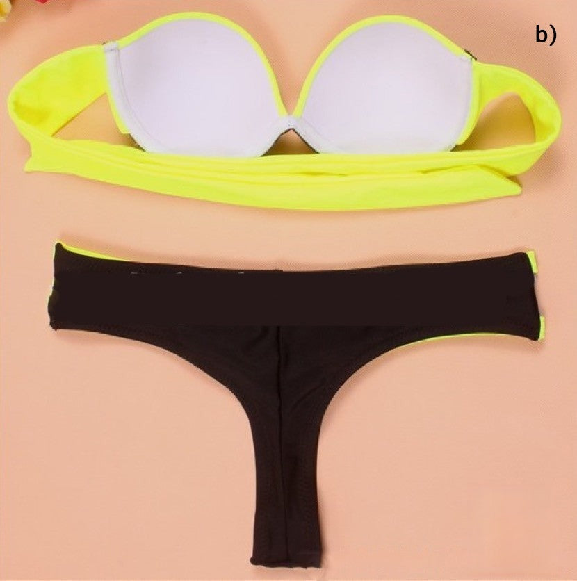 Bikini Fluo Yuri modello C slip brasiliana lacci laterali — Dream Shop