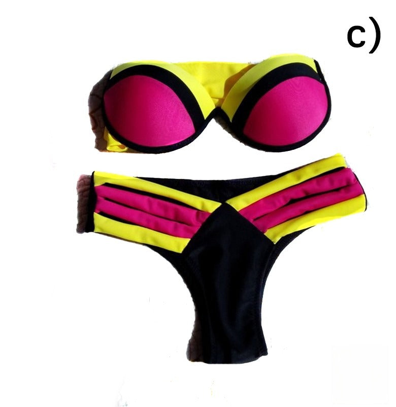 Bikini Fluo Yuri modello B su sfondo neutro — Dream Shop