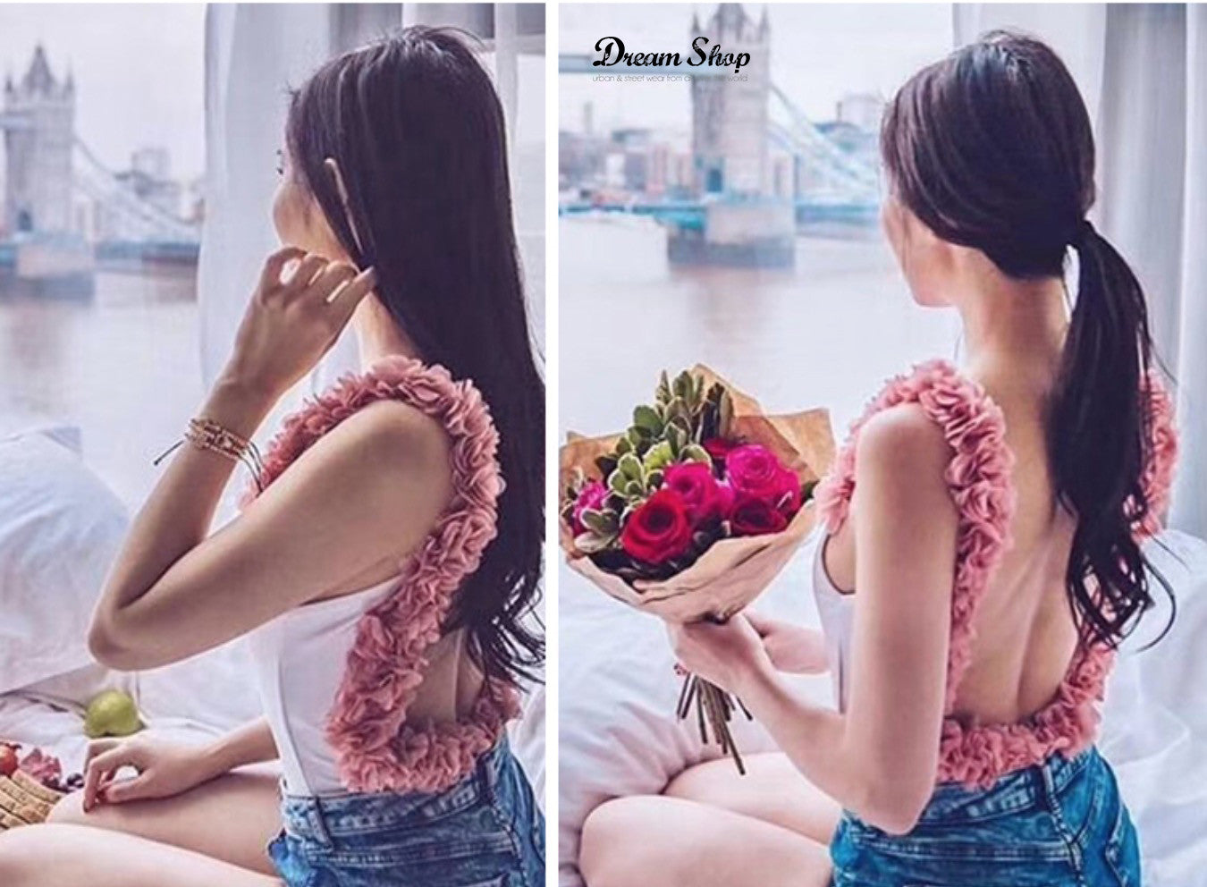 Costume intero pink spring coppe