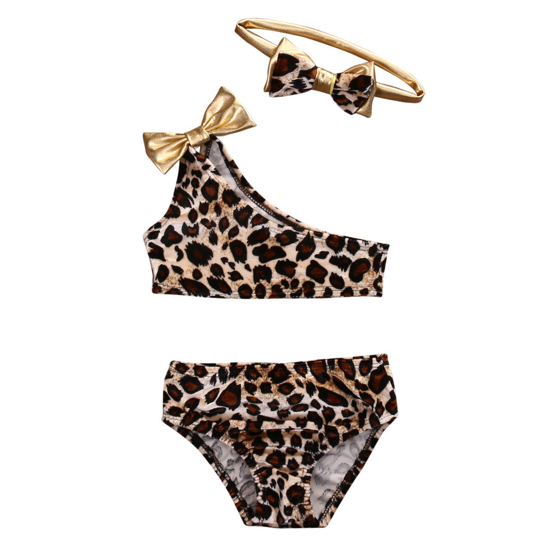 Bikini bimba monospalla leopard