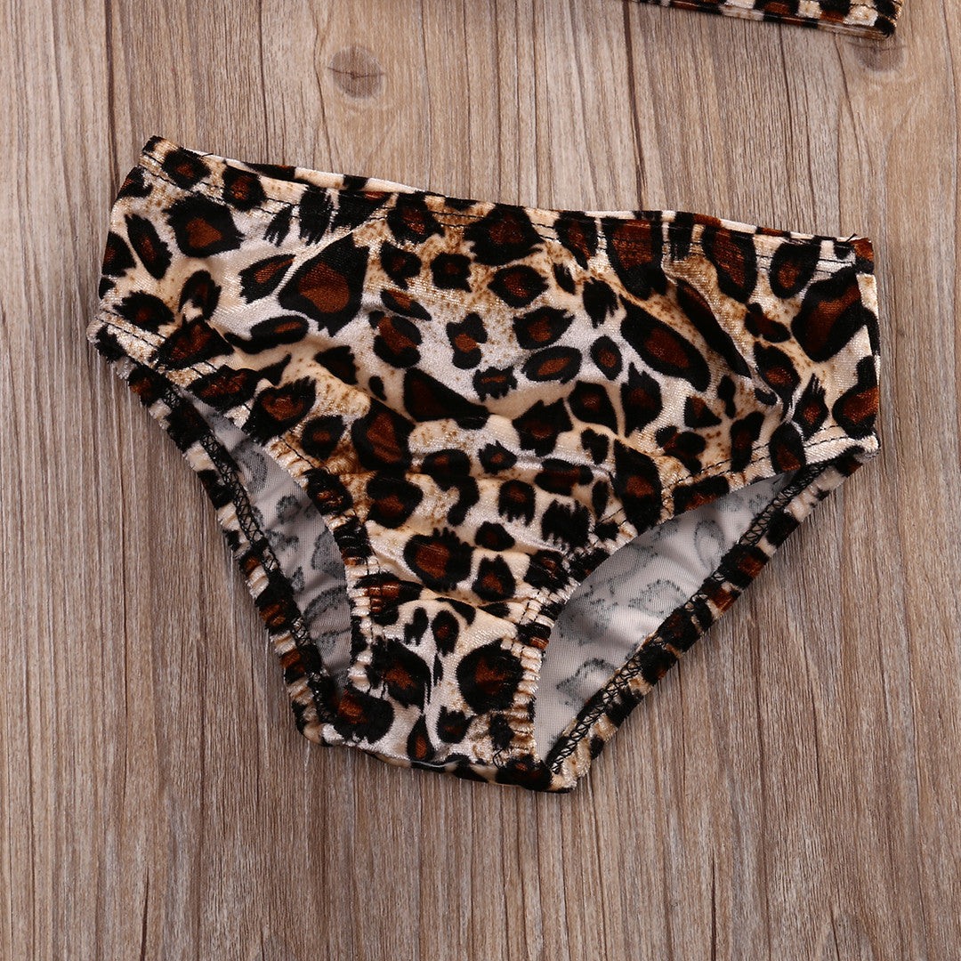 Bikini bimba monospalla leopard