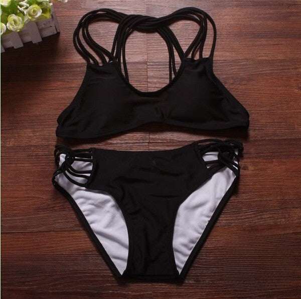 Bikini Triangle Topper nero beach club pool party — Dream Shop