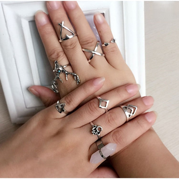 Set anelli Kemana - dettaglio motivi etnici | Dream Shop