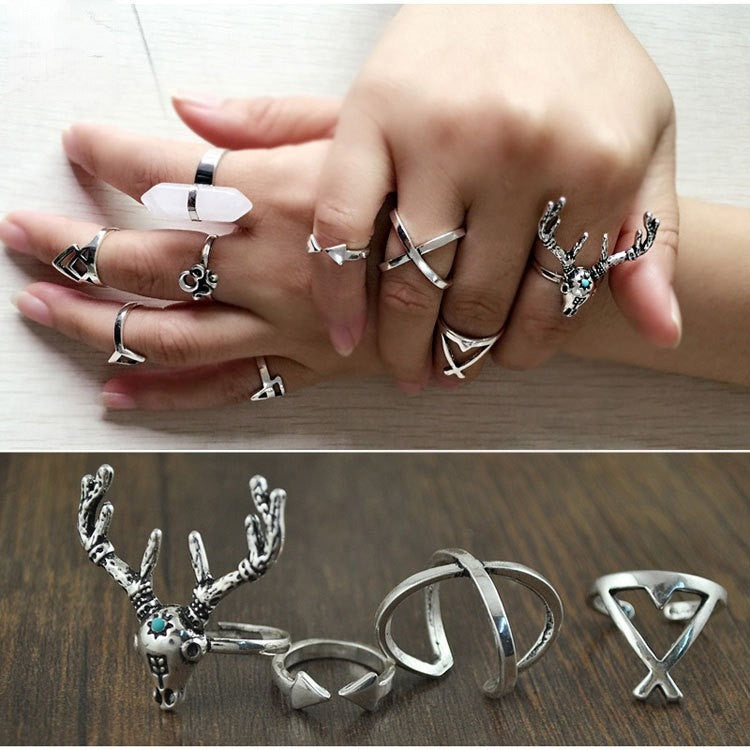 Set anelli Kemana - indossati sulla mano | Dream Shop