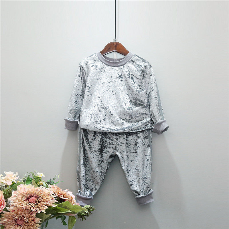 Tuta velluto righe bimbo