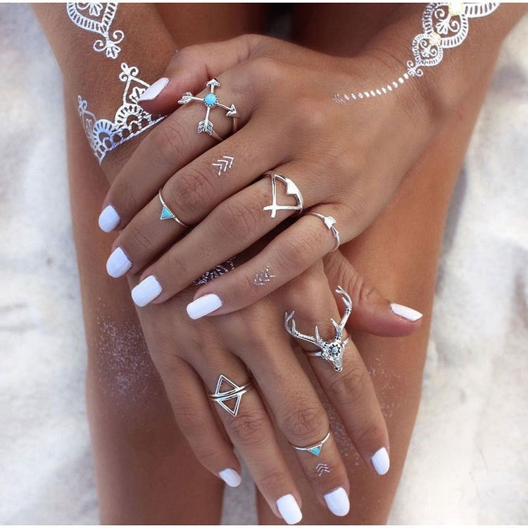 Set anelli Kemana - dettaglio anelli falangi | Dream Shop